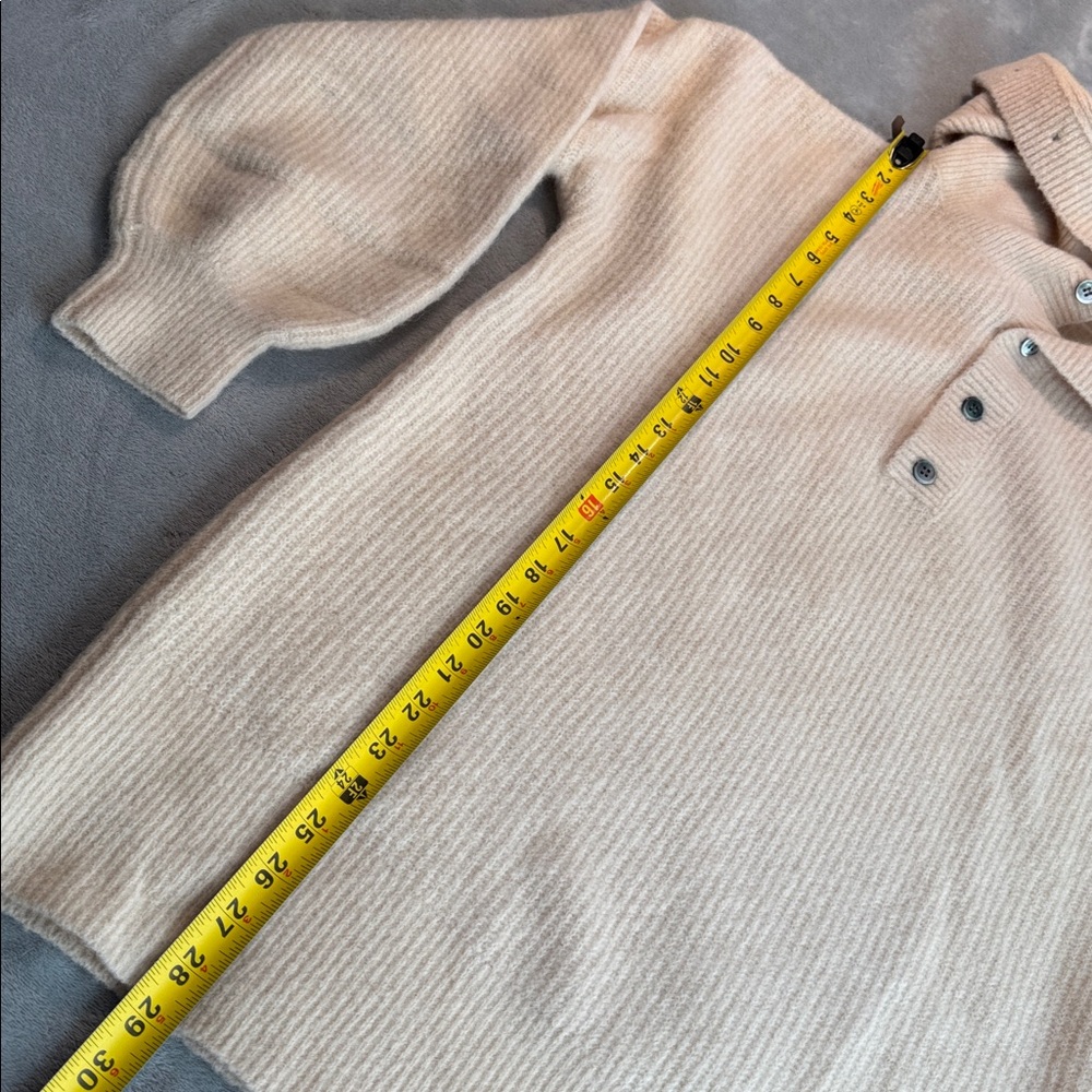 NWOT Nap Raccoon-Wool Yarn Funnel Sweater Cream Size Small - Picture 14 of 16